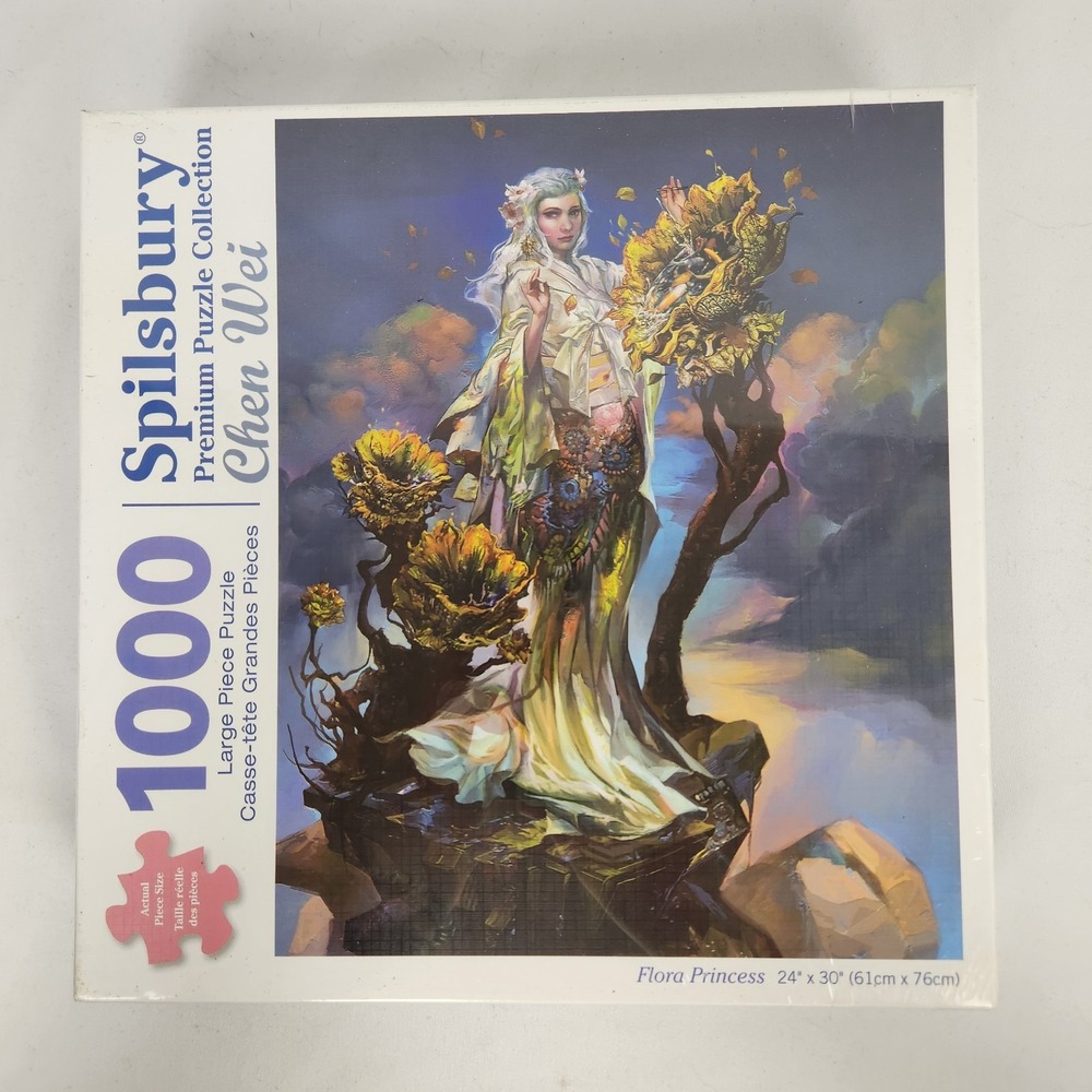 NIB Sealed Spilsbury Chen Wei "Flora Princess" 1000 Pc Puzzle 24"x30"‎